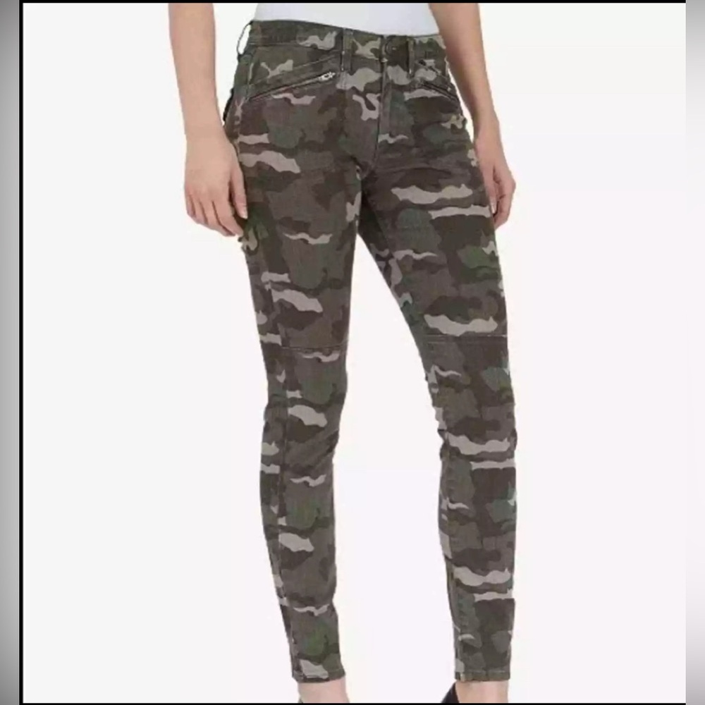 William Rast Cotton Camouflage Cargo Skinny Jeans Stretch Size 29 Utility